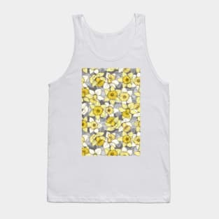 Daffodil Daze - yellow & grey daffodil illustration pattern Tank Top